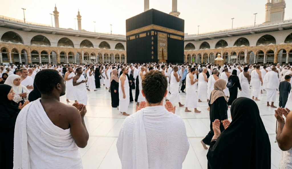 first view of Kaaba emotional pilgrims